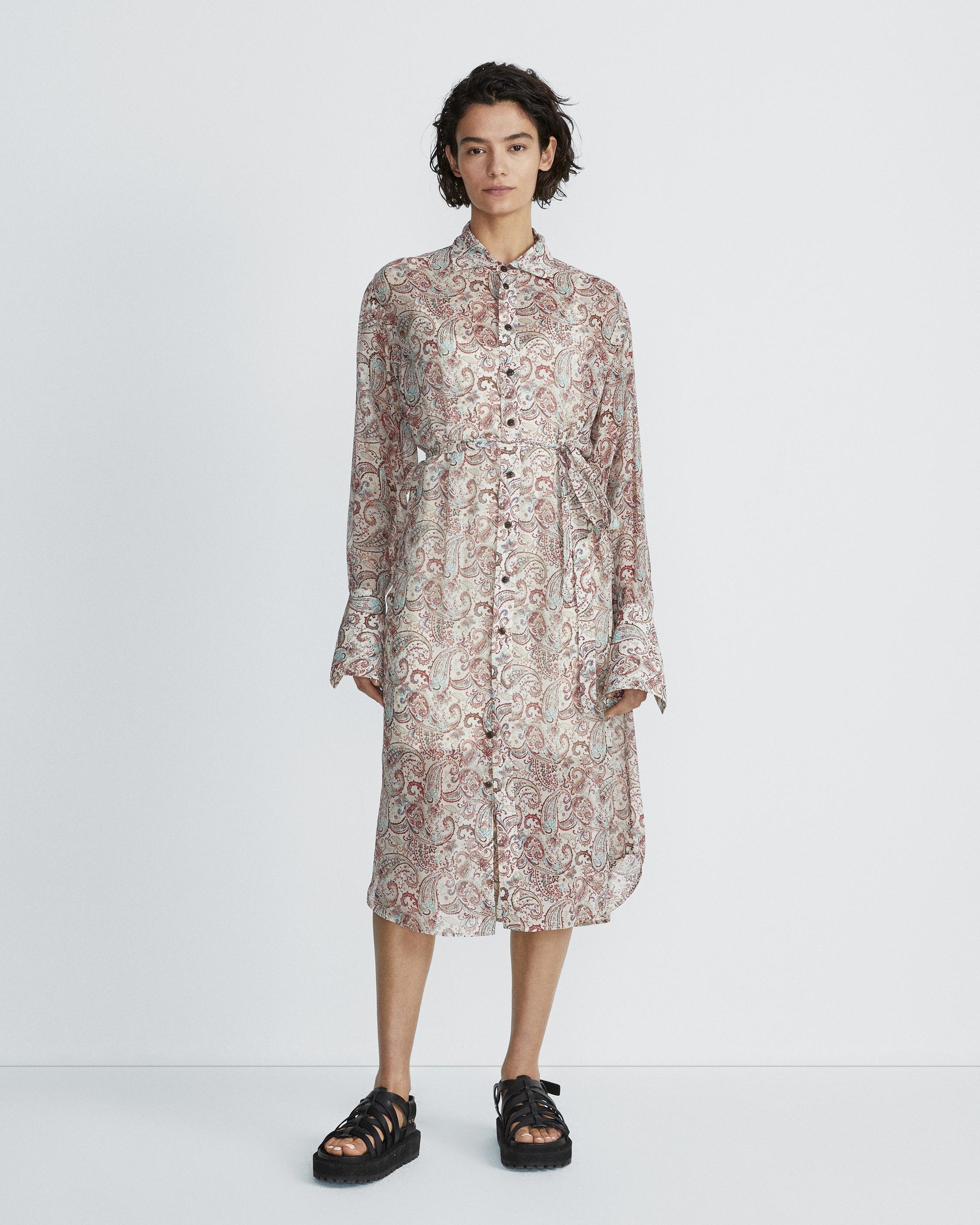 Leona Paisley Silk Dress
Midi Dress - 7