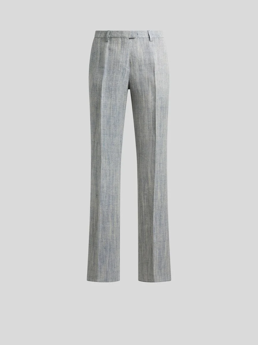 LINEN-BLEND TROUSERS - 1