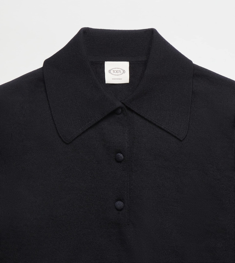 Tod's KNITTED POLO SHIRT - BLACK outlook