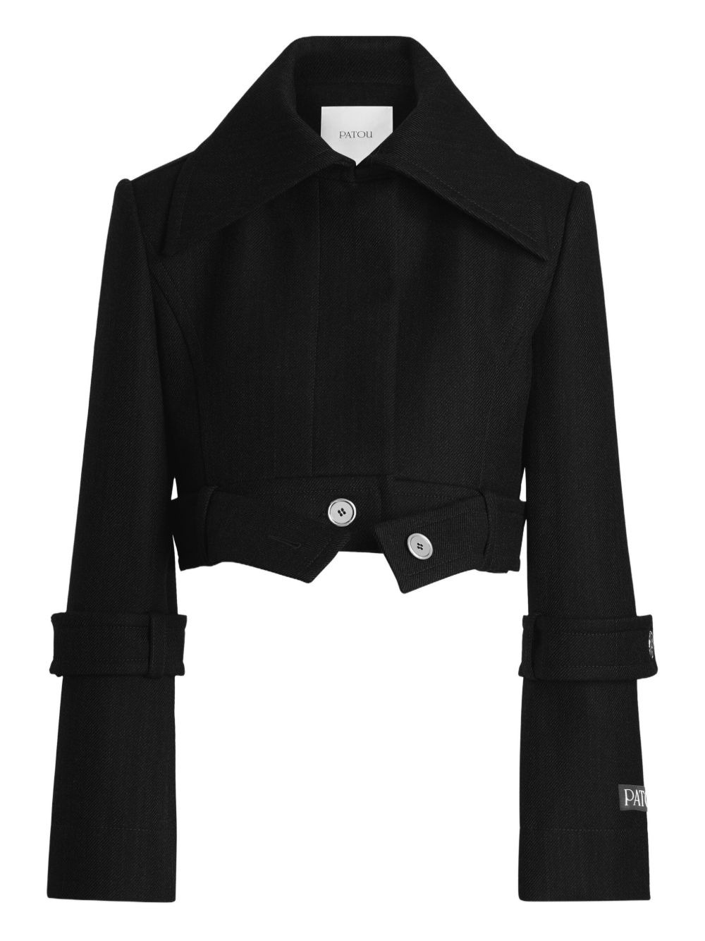belted wide-lapel jacket - 1
