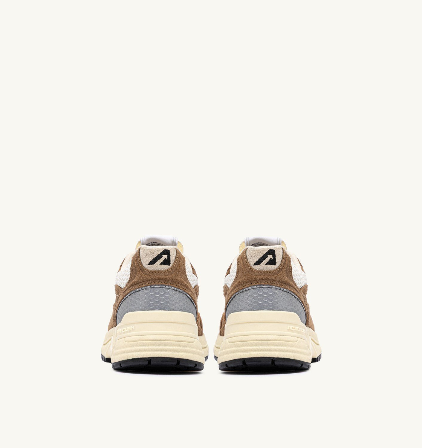 HYPERWAY SNEAKERS IN CIGAR AND SILVER MESH AND SUEDE - 3
