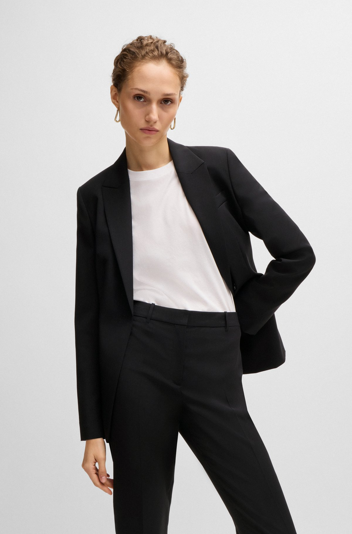 REGULAR-FIT JACKET IN VIRGIN WOOL WITH SLIT CUFFS - 2