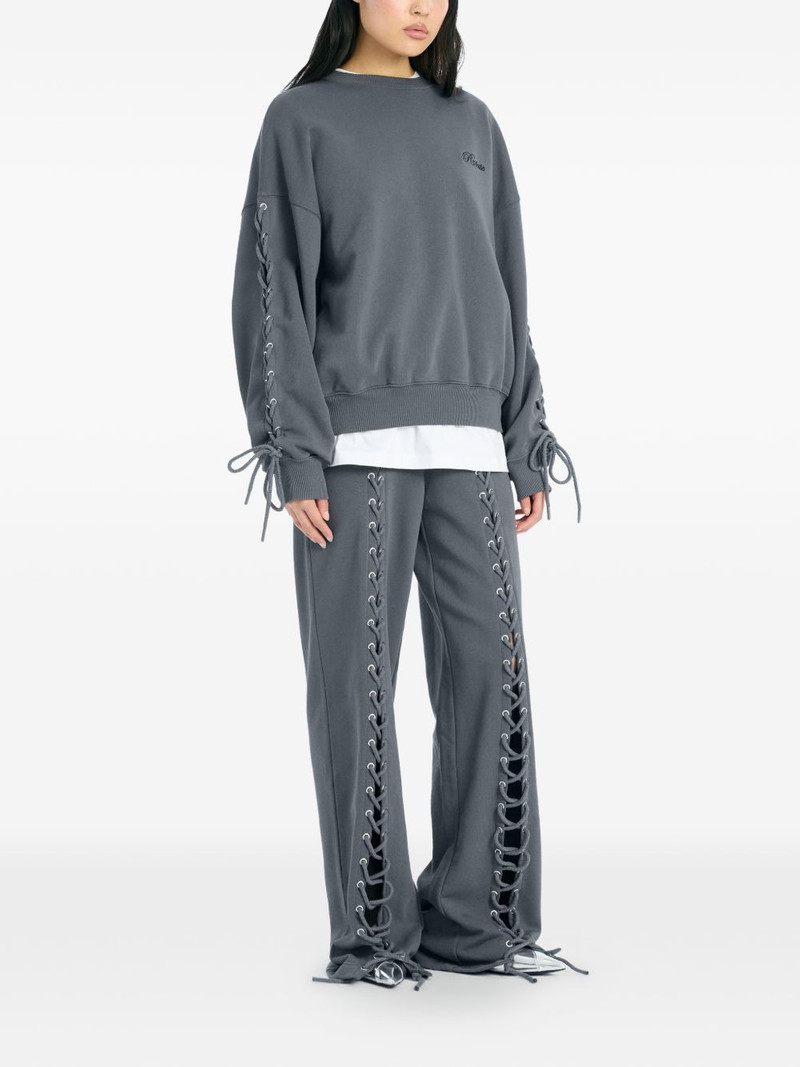 ROTATE lacing crew-neck sweater outlook