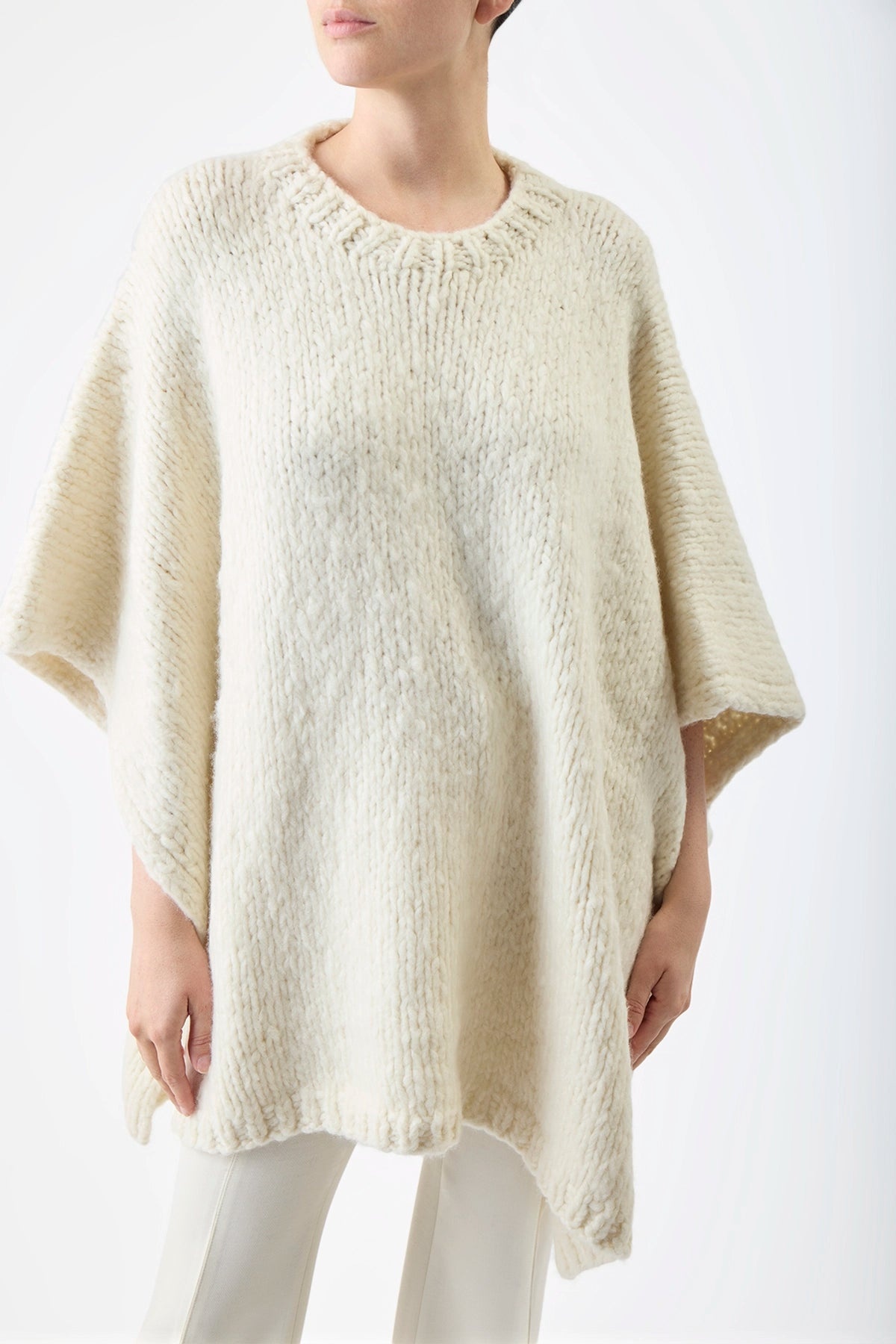 Lyla Poncho in Welfat Cashmere - 5