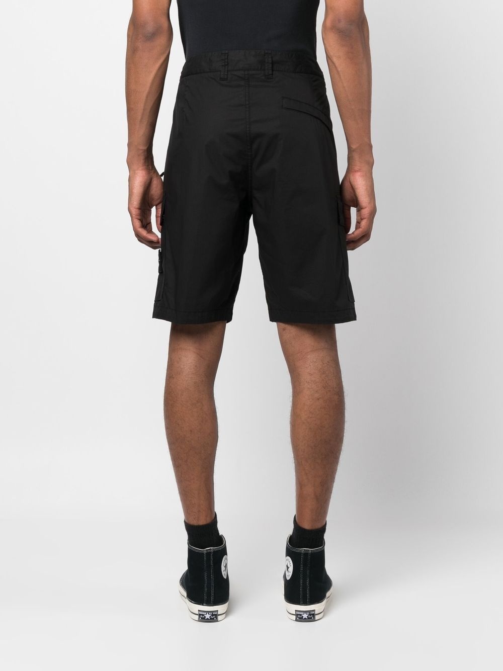 Compass-patch cargo shorts - 4
