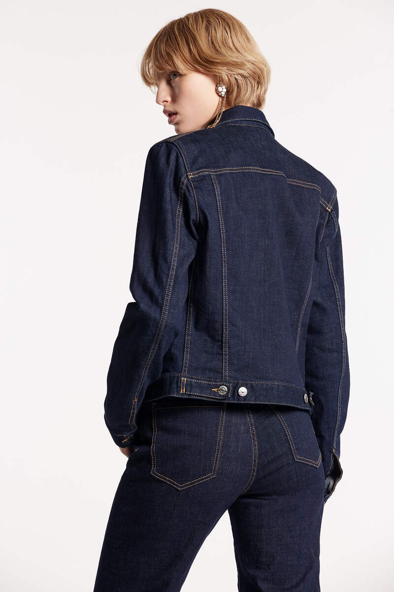 DARK RINSE WASH BOYFRIEND JEAN JACKET - 2