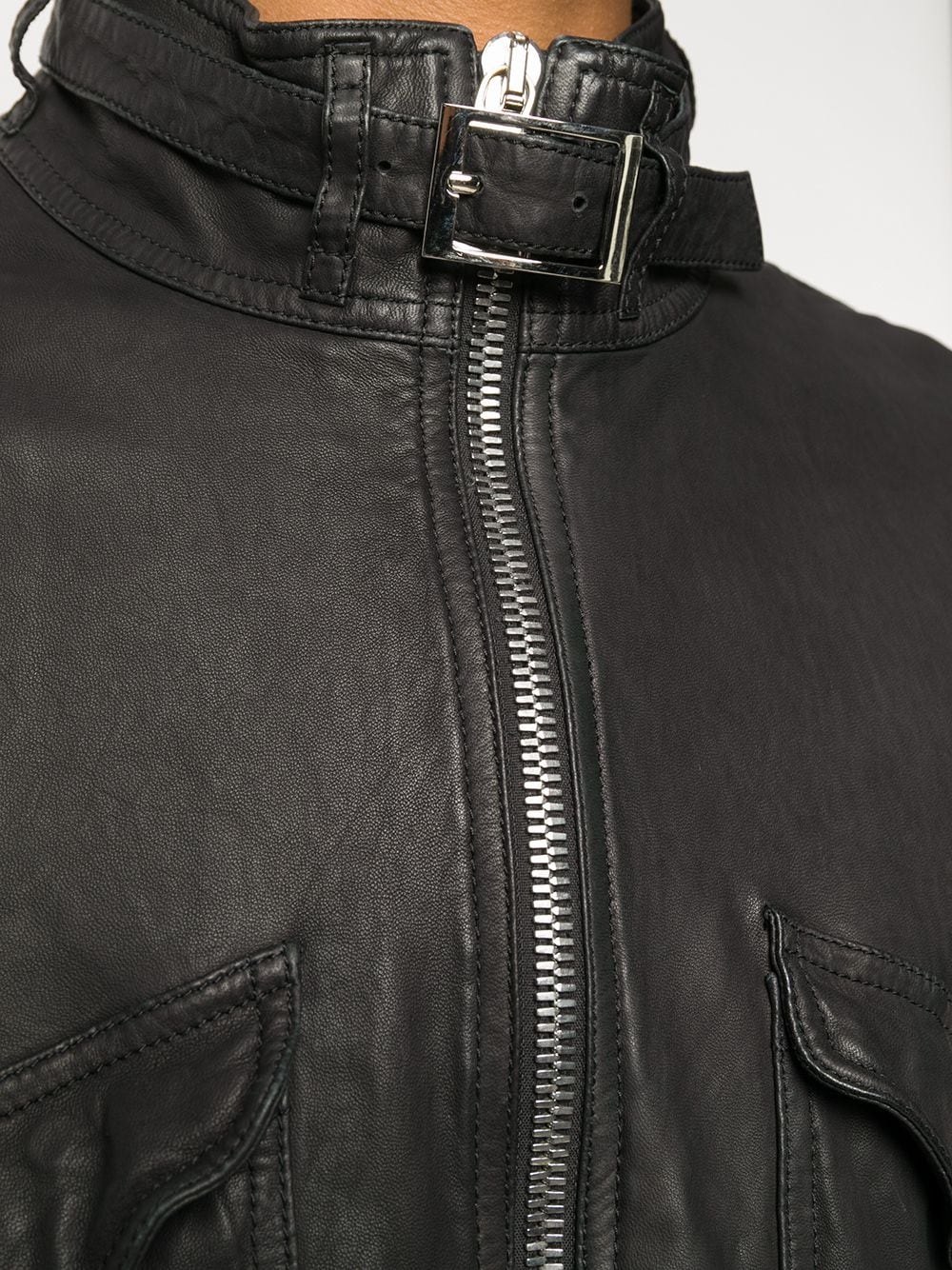 lambskin leather jacket - 5