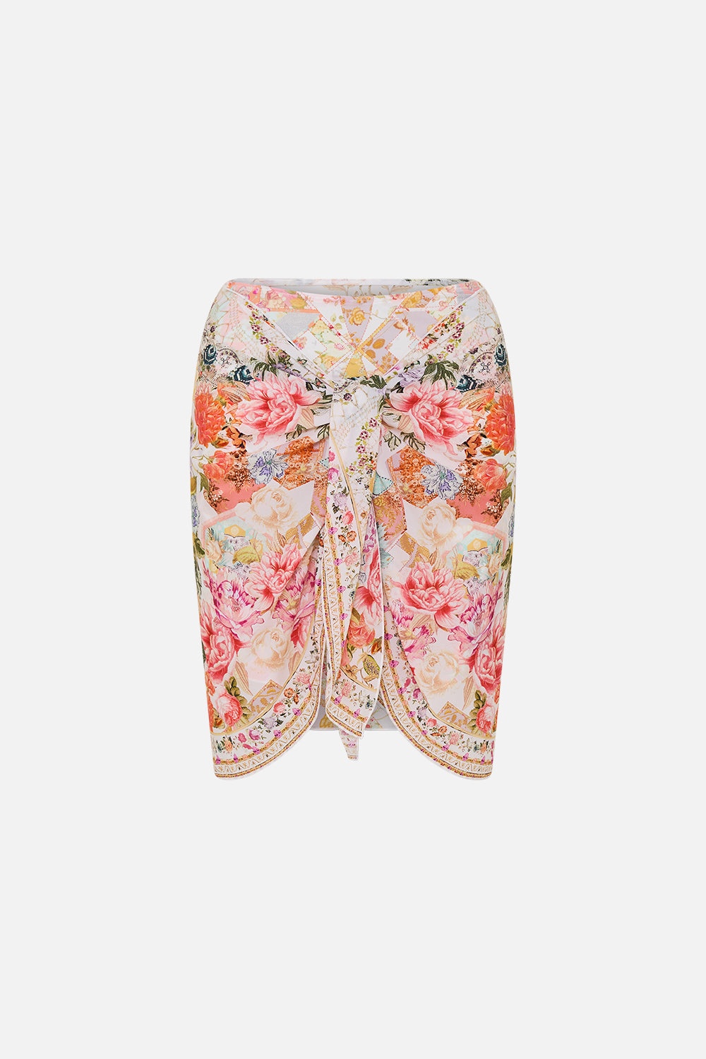 LAYERED SHORT SARONG WITH TIE  FRONT - 1