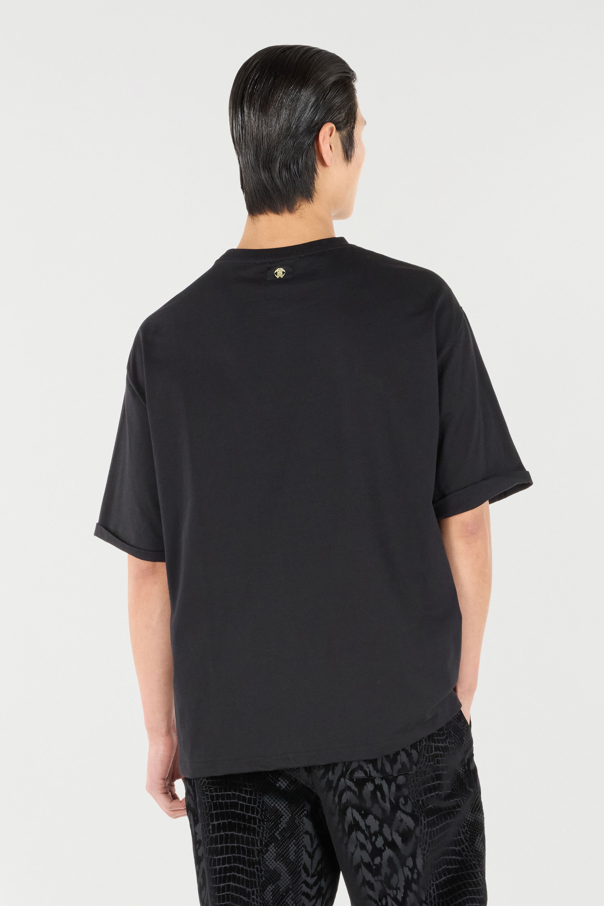 T-Shirt With Rose And Snake Print - 4