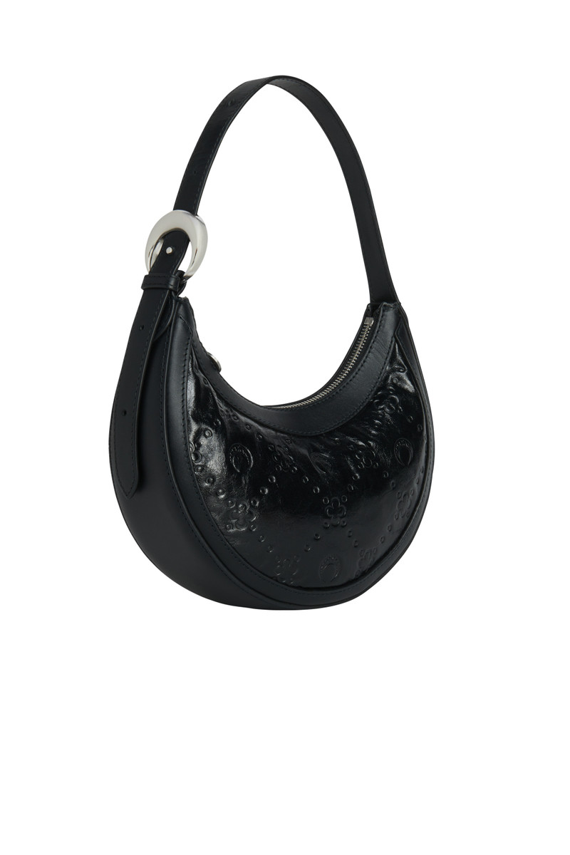 Marine Serre Embossed Leather Mini Eclips outlook