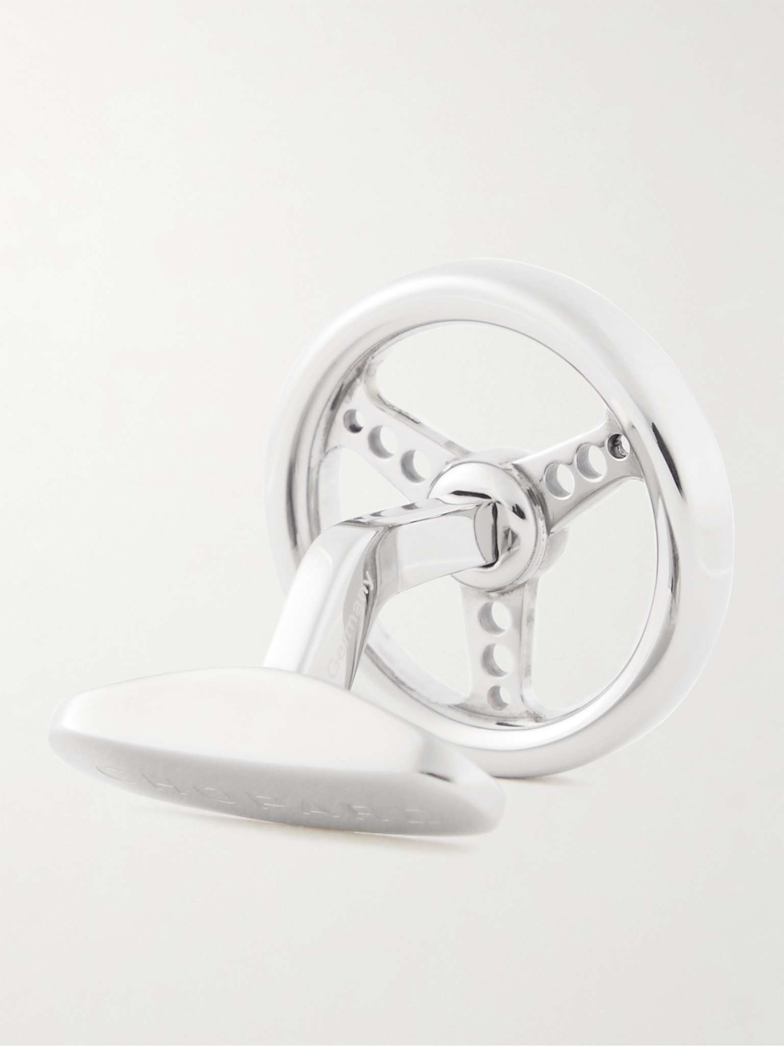 Racing Steering Wheel Stainless Steel Cufflinks - 3