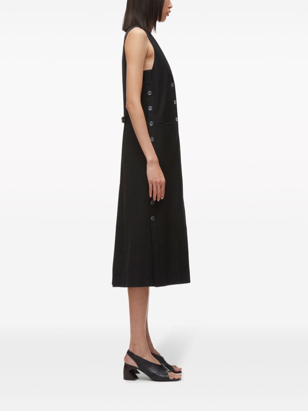 tailored vest midi dress - 4