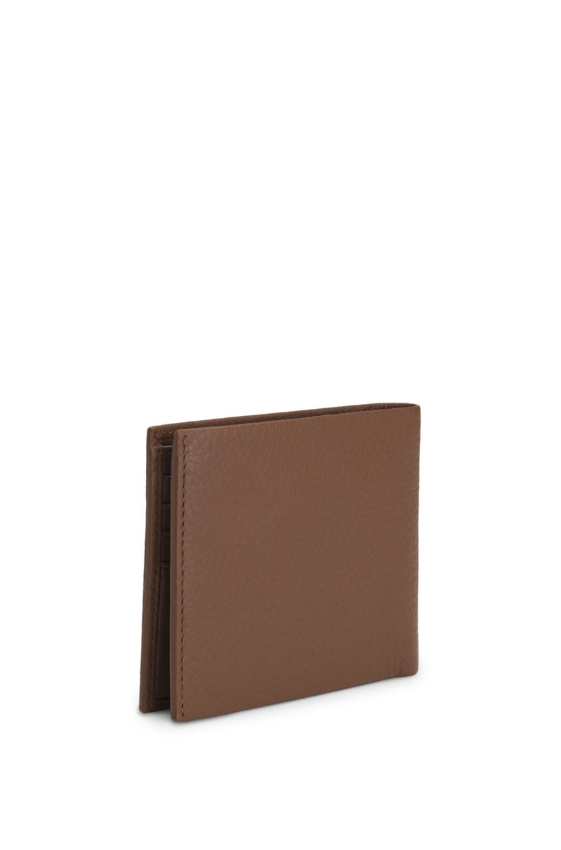 GRAINED-LEATHER FOLDING WALLET WITH POLISHED LOGO LETTERING 4