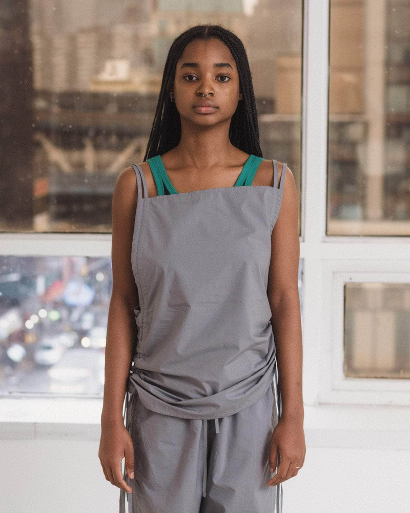 Pictorial Strap Top - Organic Cotton Poplin 1