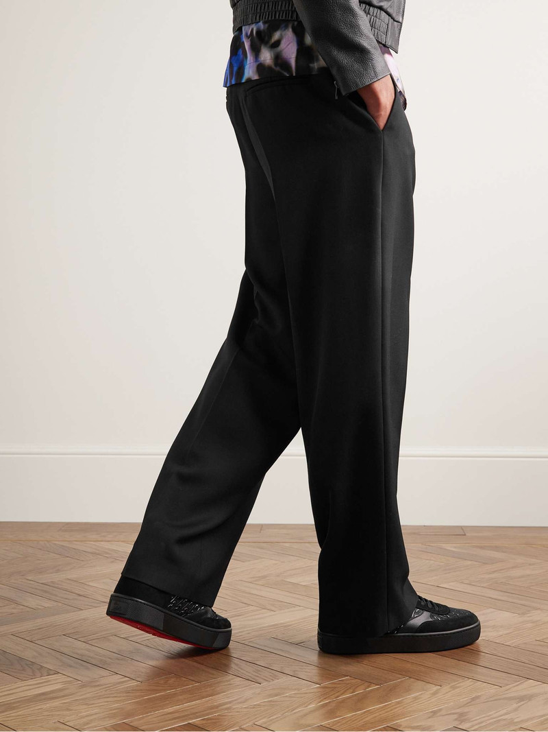 Christian Louboutin Happyrui Suede and Leather-Trimmed Rubber Sneakers outlook