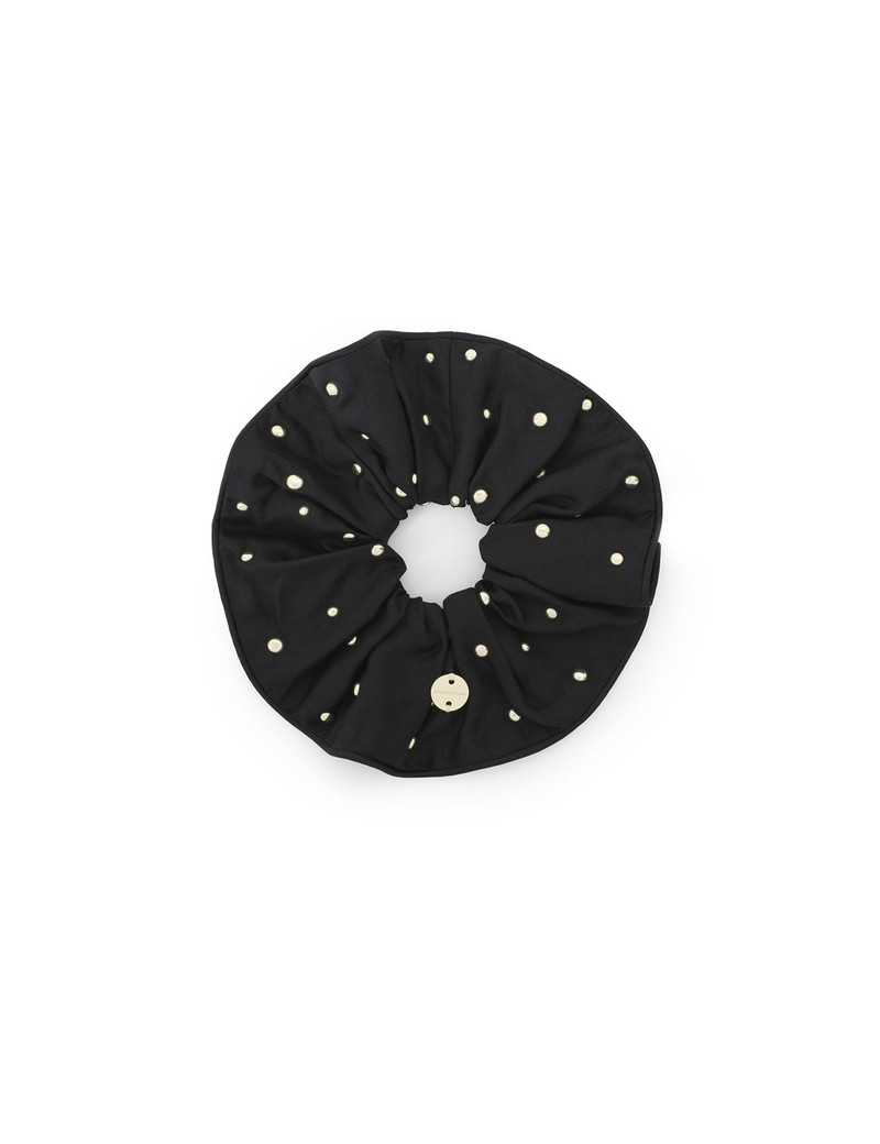 STUDDED SILK SCRUNCHIE 1