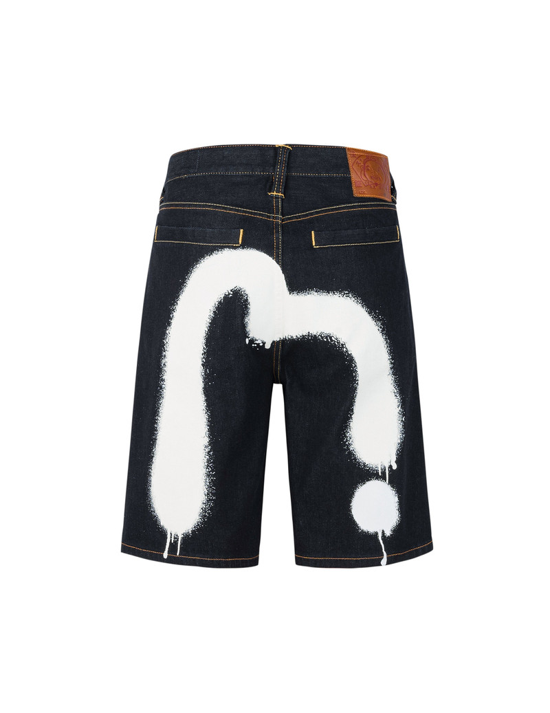 Graffiti Daicock Print Regular Fit Denim Shorts 12