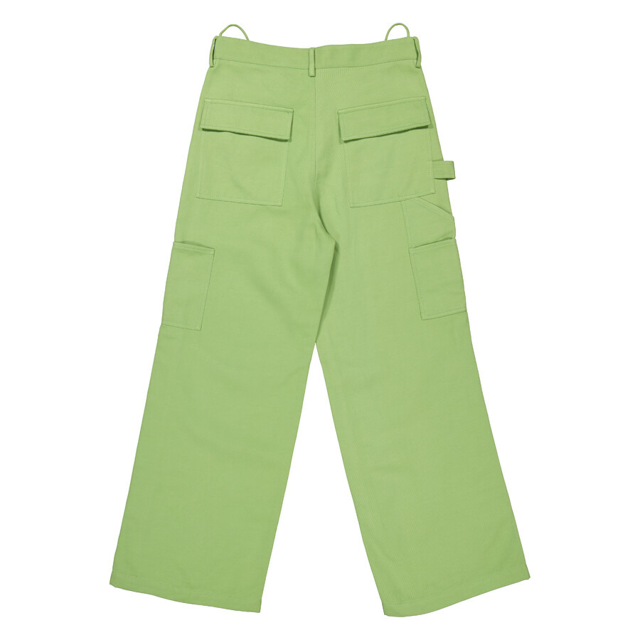 Petar Petrov - Petar Petrov Ladies Green Cotton Ramie Blend Genaro Trousers - 2