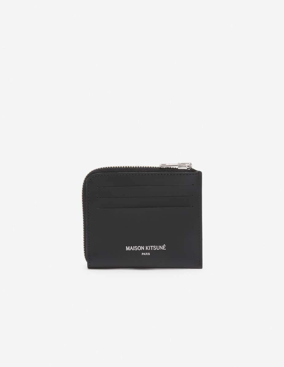 Maison Kitsuné FOX HEAD ZIPPED CARDHOLDER | REVERSIBLE