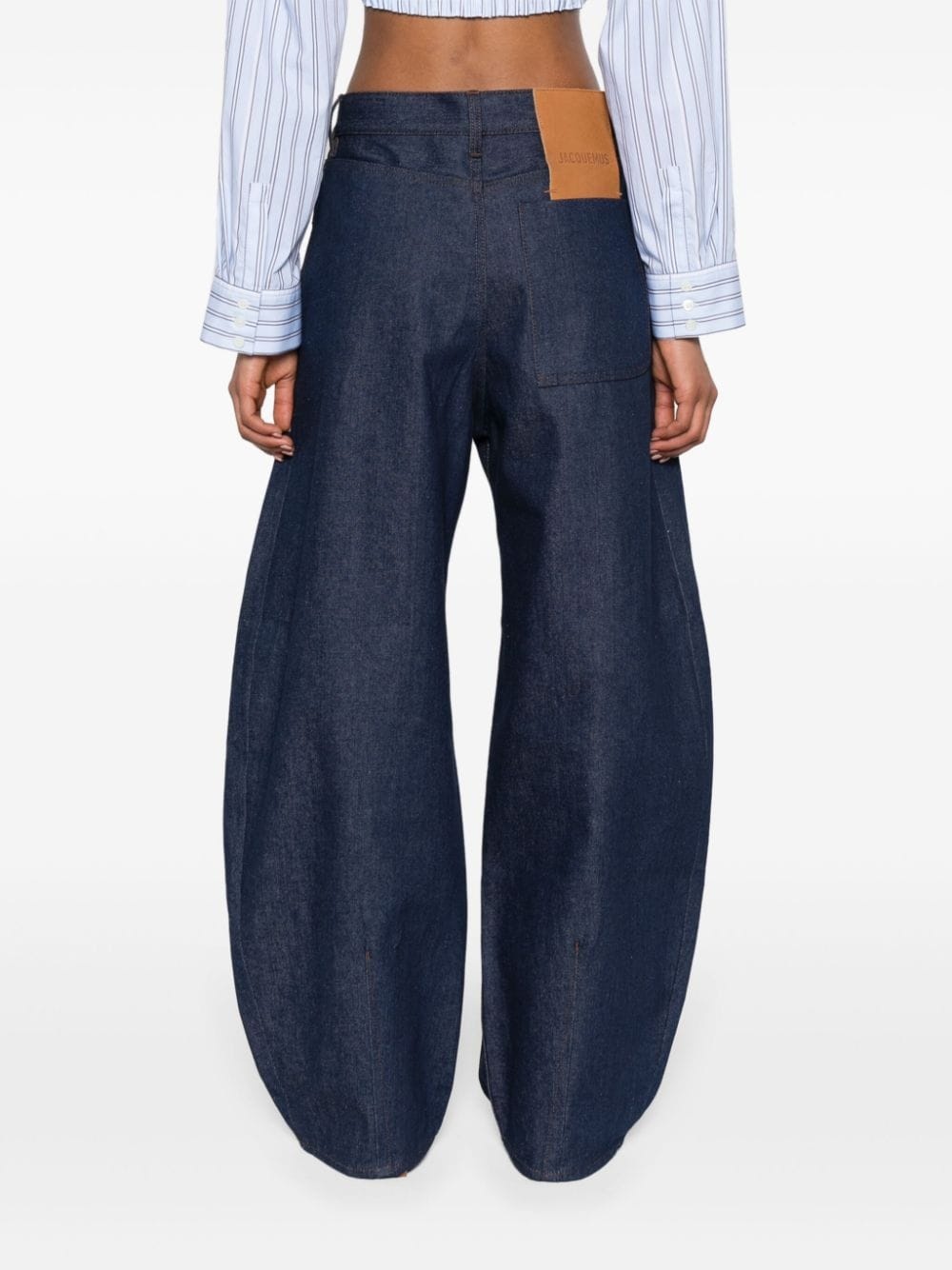 Le De-Nimes Ovalo mid-rise wide-leg jeans - 4