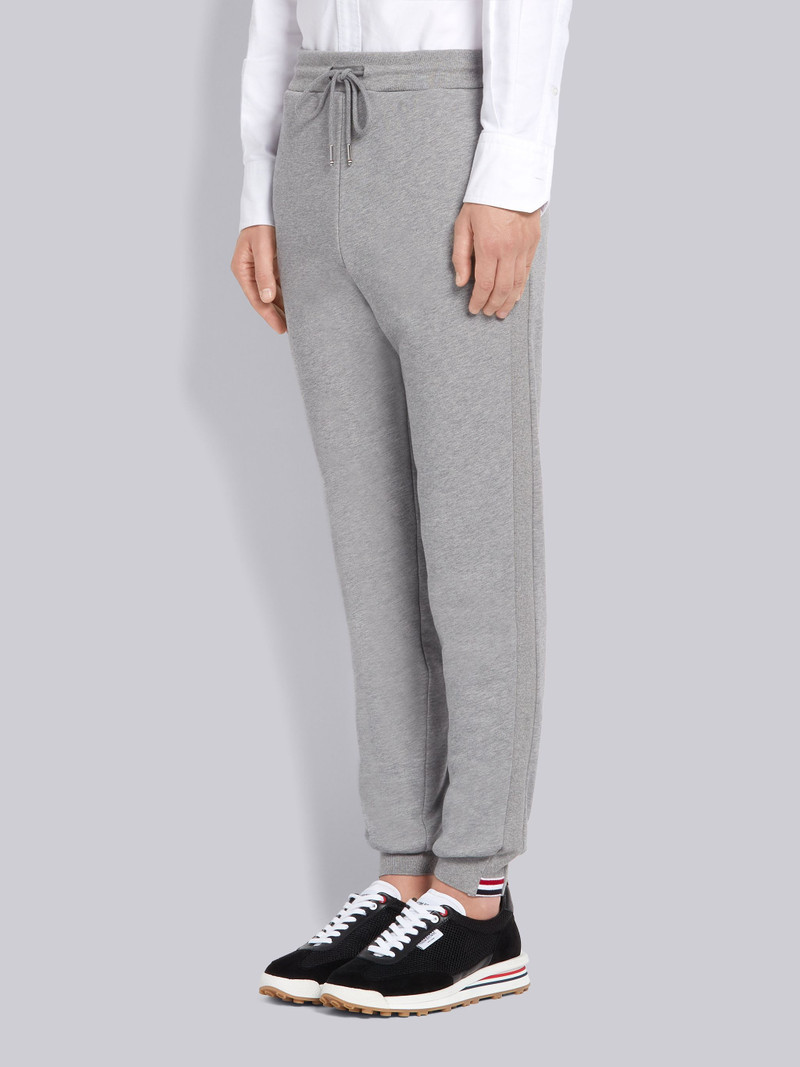 Thom Browne Light Grey Cotton Loopback Side Stripe Insert Sweatpant outlook