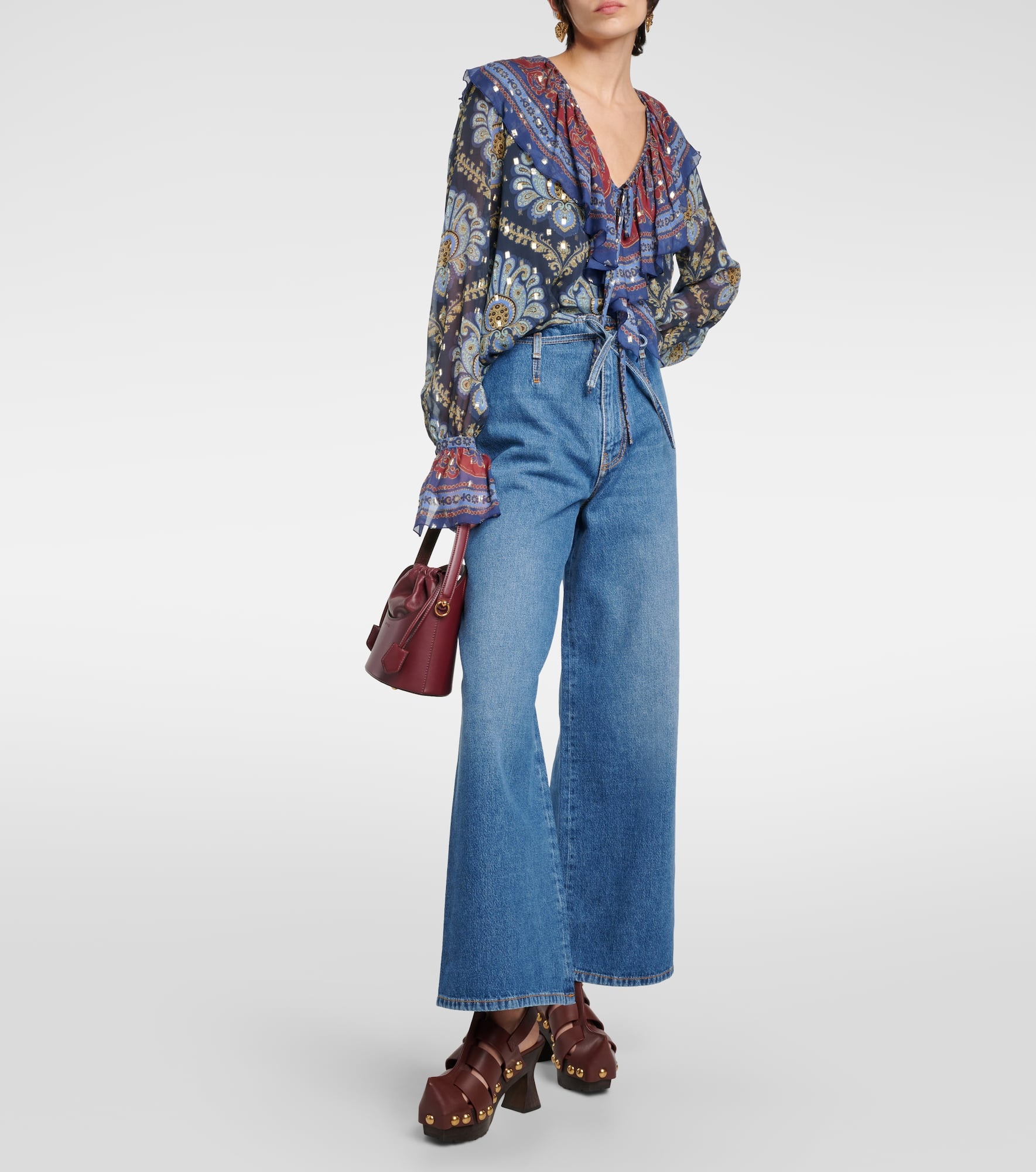 High-rise wide-leg jeans - 2