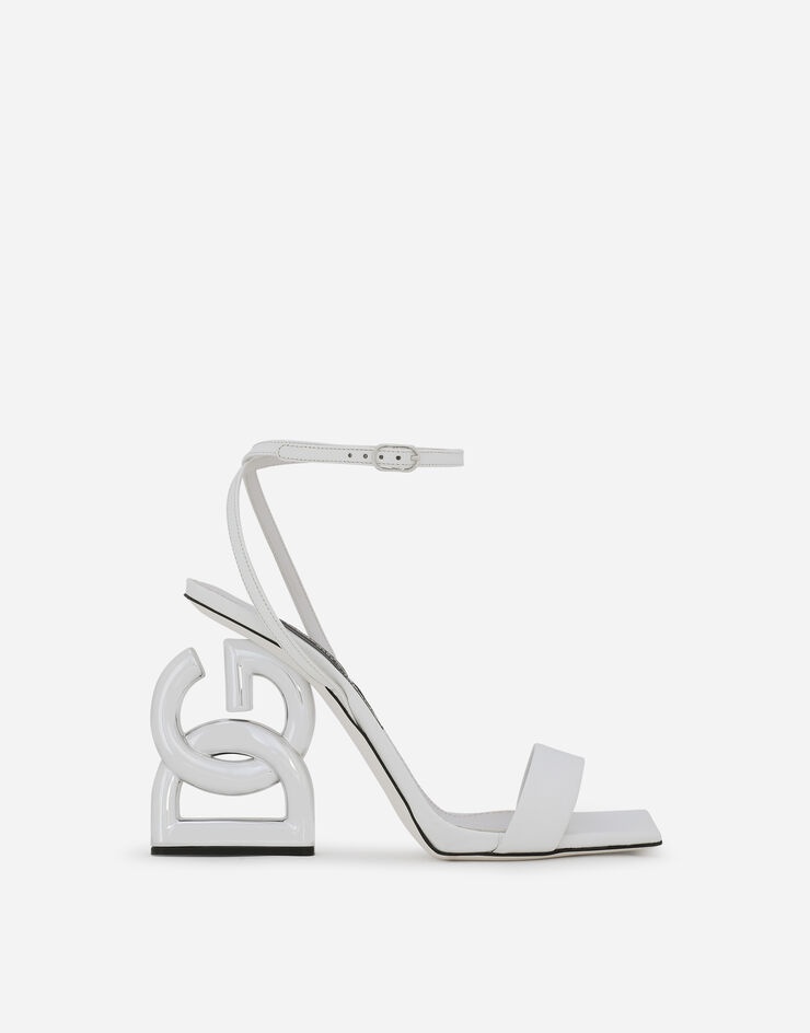 Patent leather sandals with 3.5 heel - 1