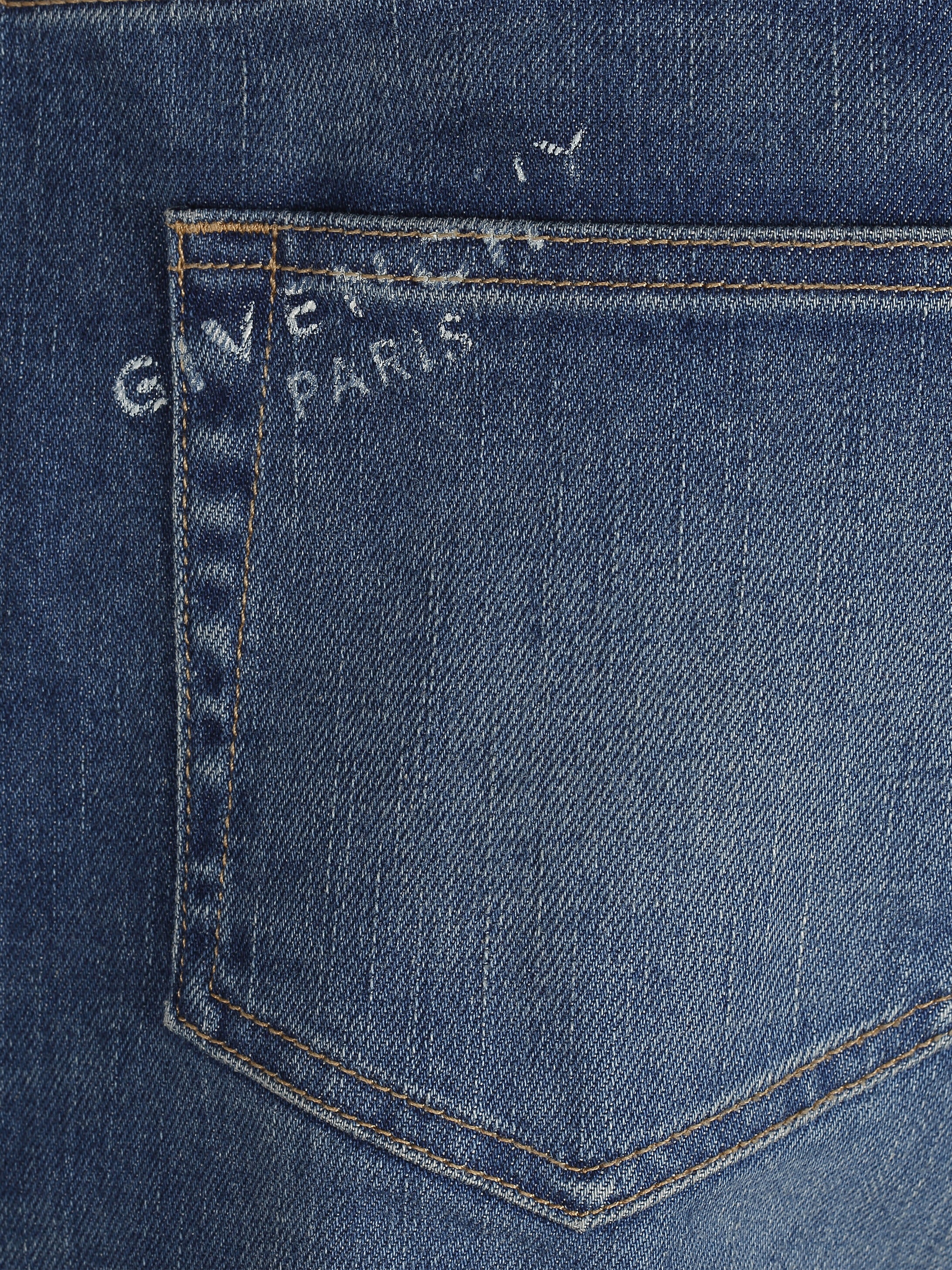 GIVENCHY PARIS slim fit jeans with stamp - 4