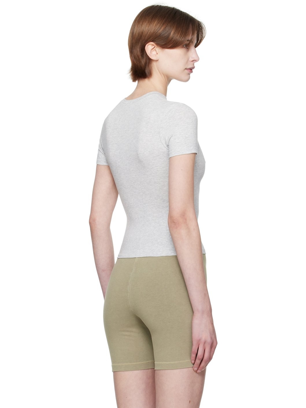 Gray Cotton Jersey T-shirt - 4