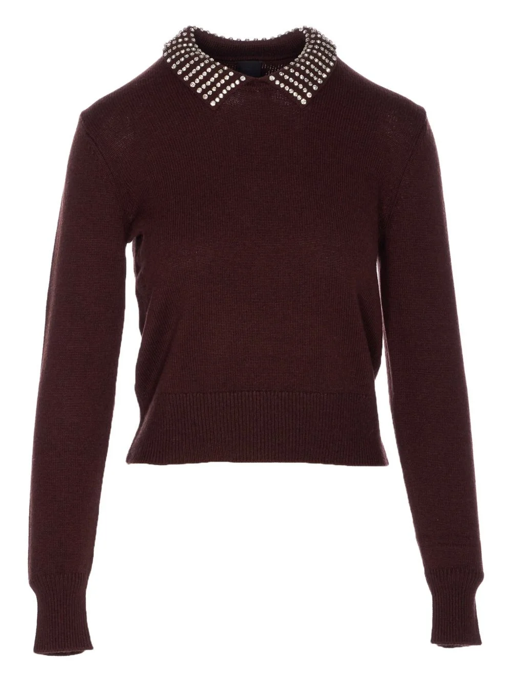 crystal-embellished crew-neck sweater - 1