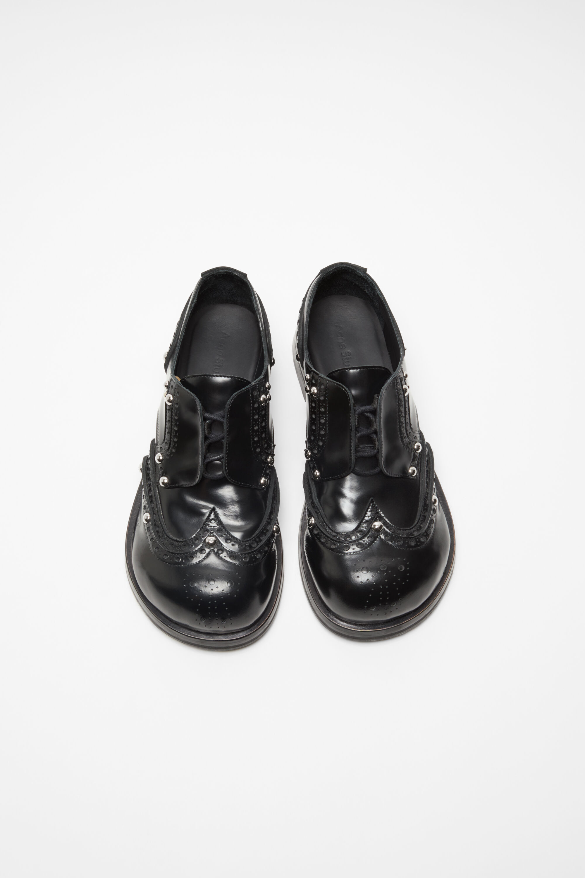 Lace-up leather shoes - Black - 3
