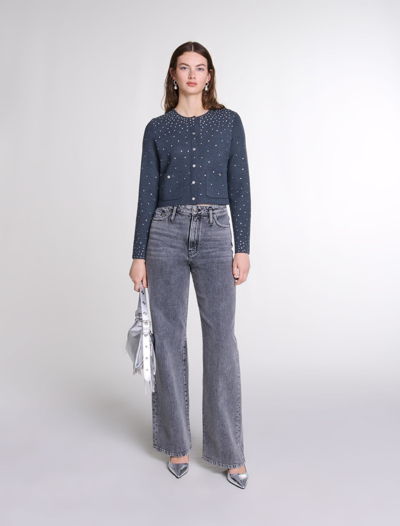 maje Knitted jumper with rhinestones outlook