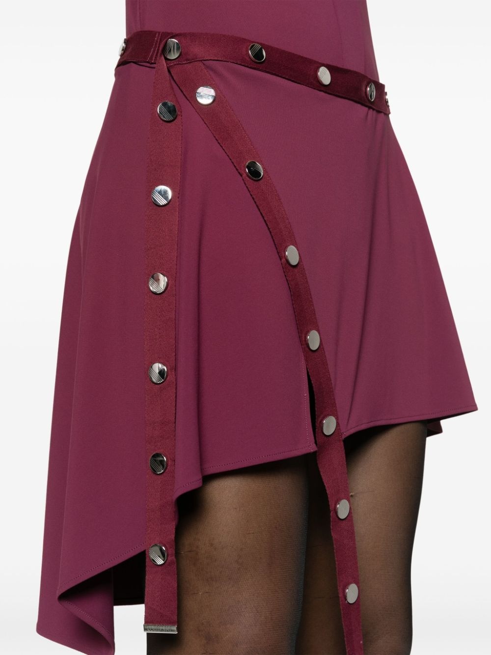 button-embellished asymmetric miniskirt - 5