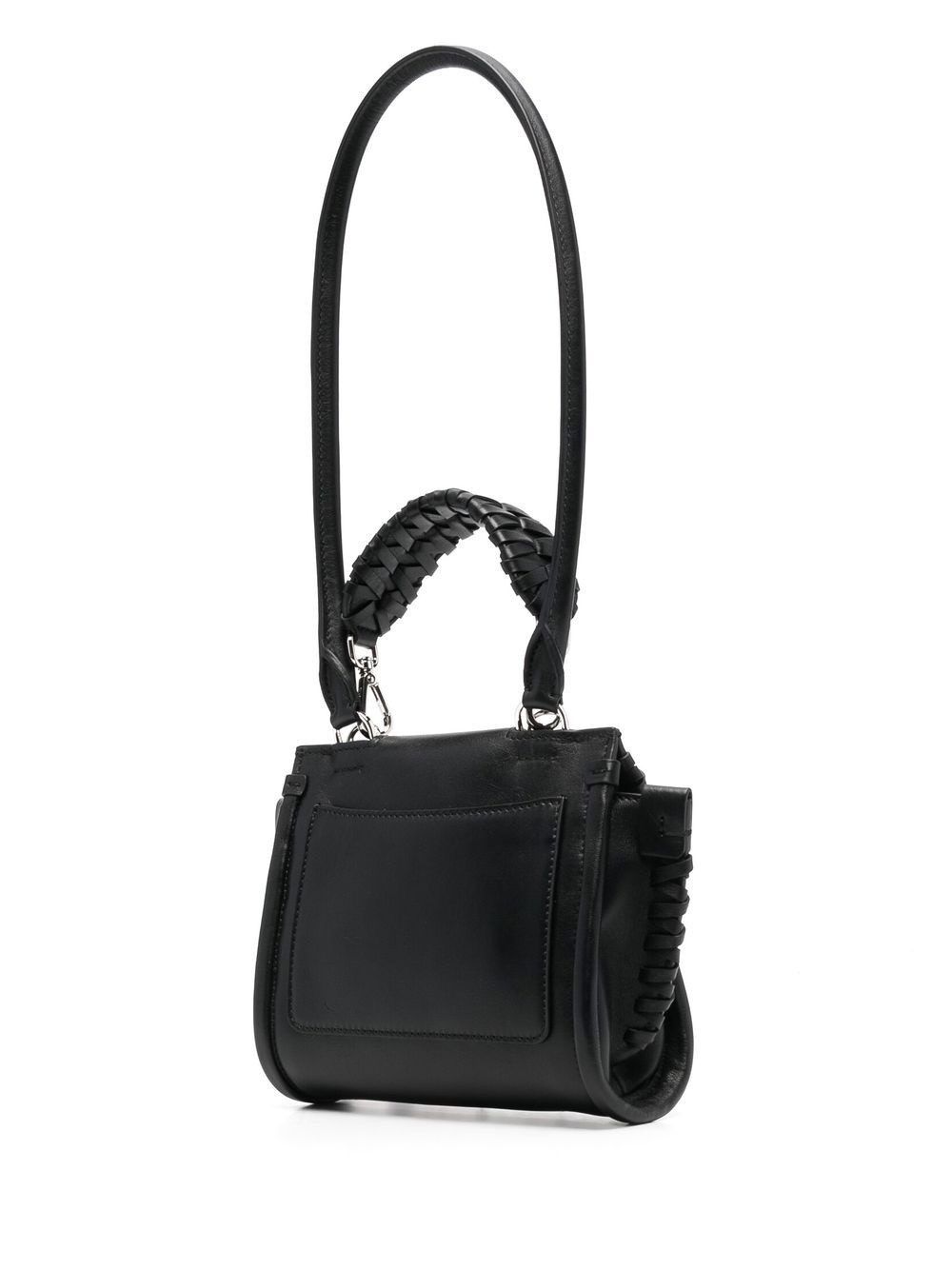 top-stitch leather shoulder bag - 3