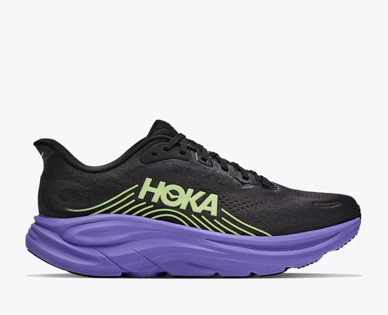 Men's Clifton 11 Shoes in Black/Neon Yuzu - 1