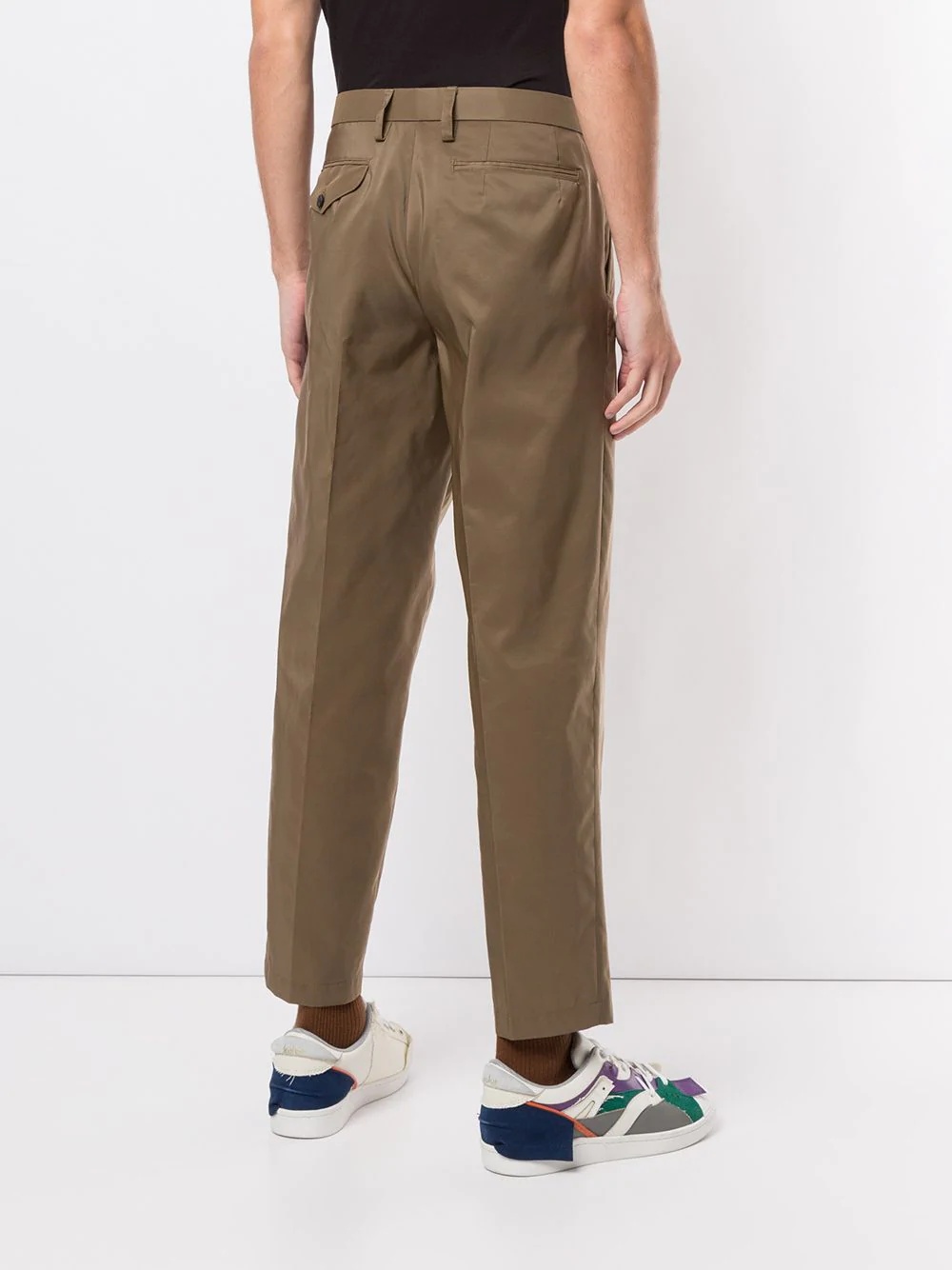 pleated detail cropped trousers - 4