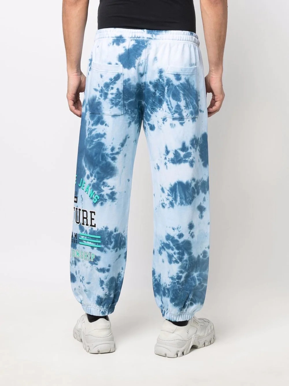 tie-dye logo-print joggers - 4