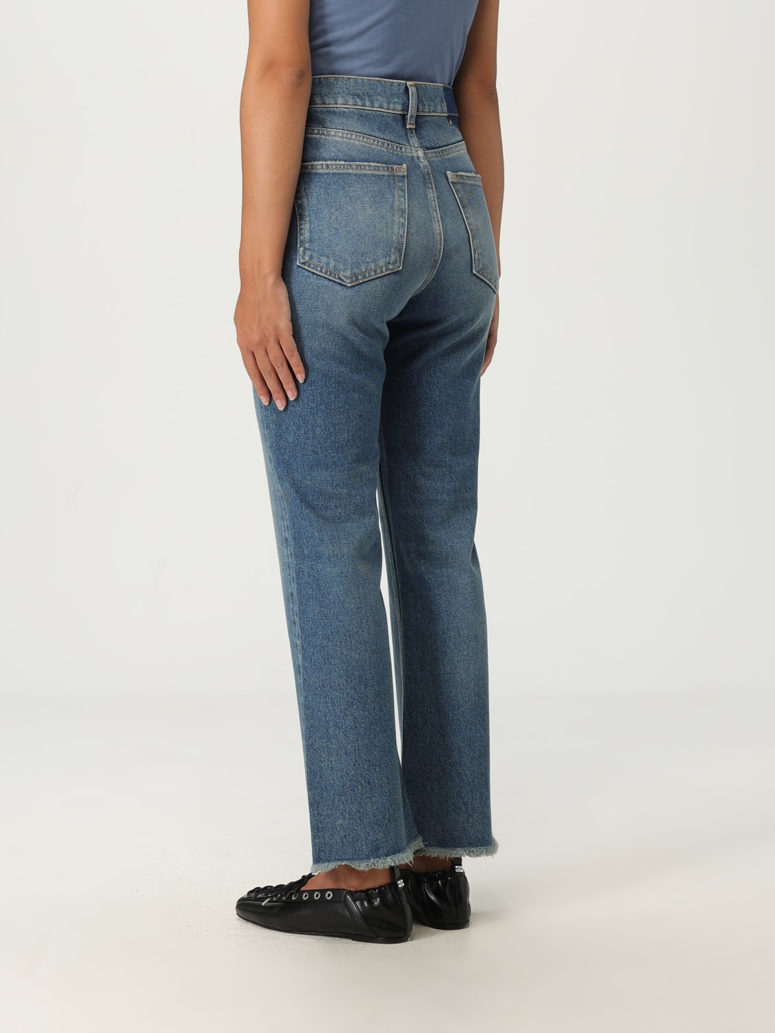 Golden Goose cropped jeans in washed denim - 3