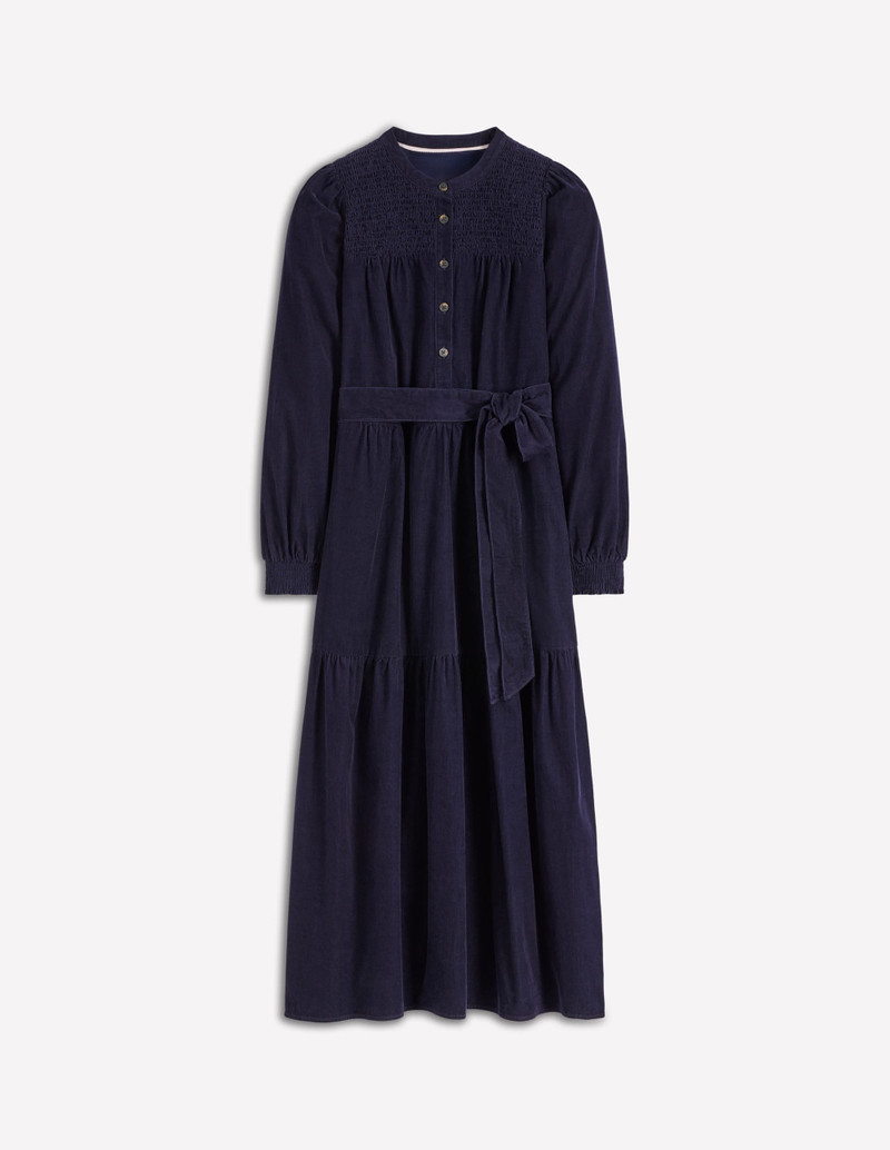 Cecily Cord Midi Dress-Navy 1