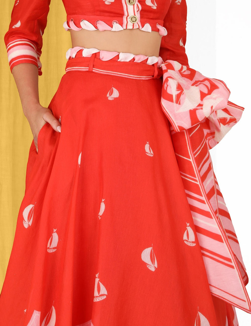 HIGH TIDE EYELET MAXI SKIRT 5
