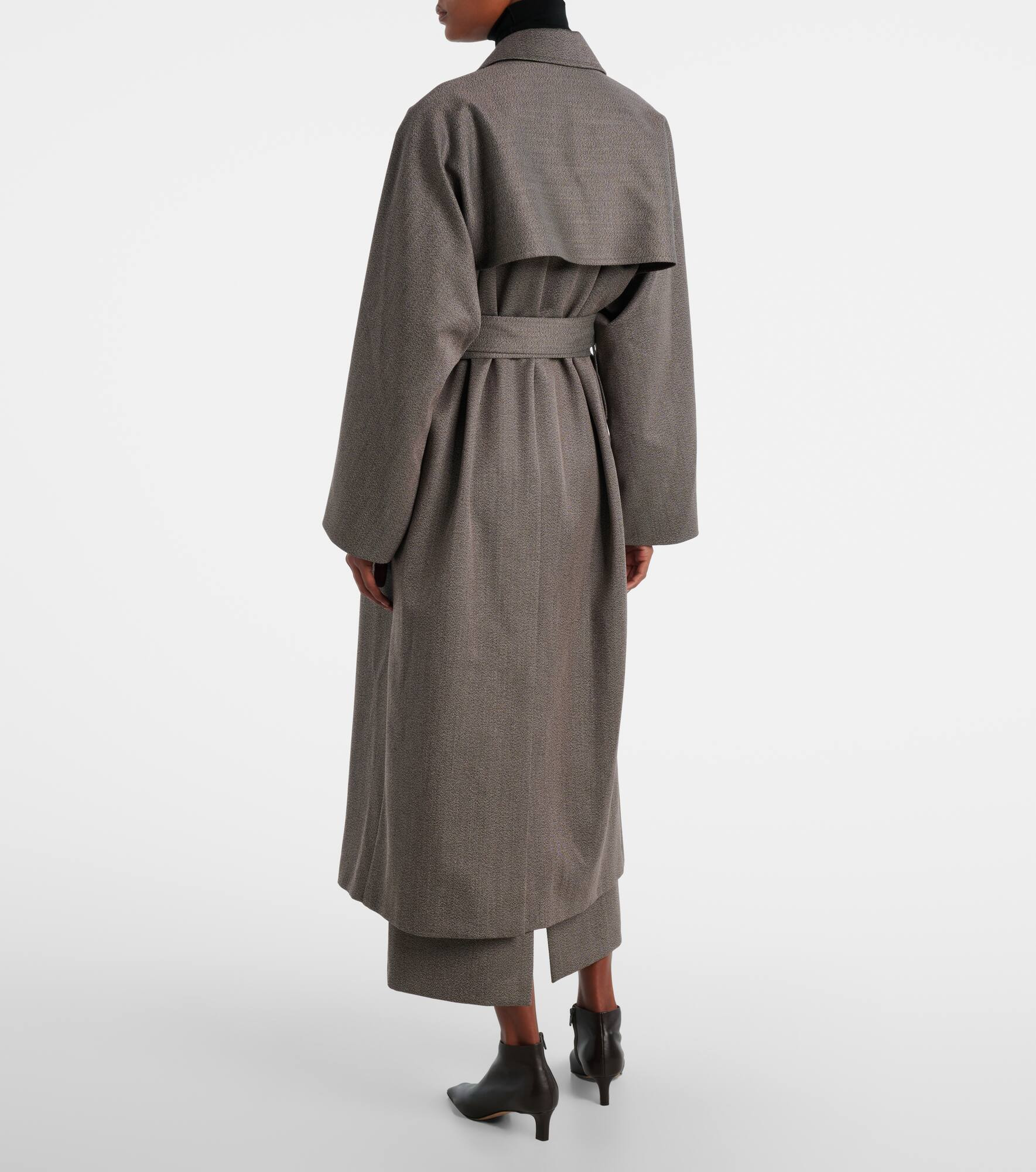 Rhydian virgin wool gabardine trench coat - 3