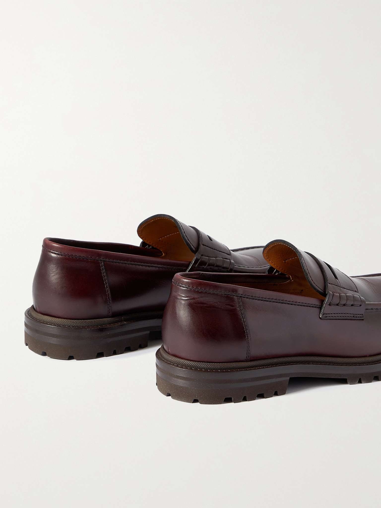 Leather Penny Loafers - 5