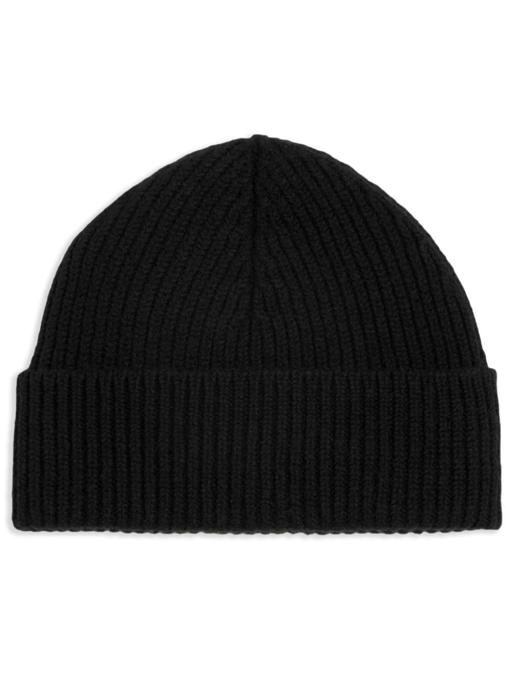 logo embroidered wool beanie - 1