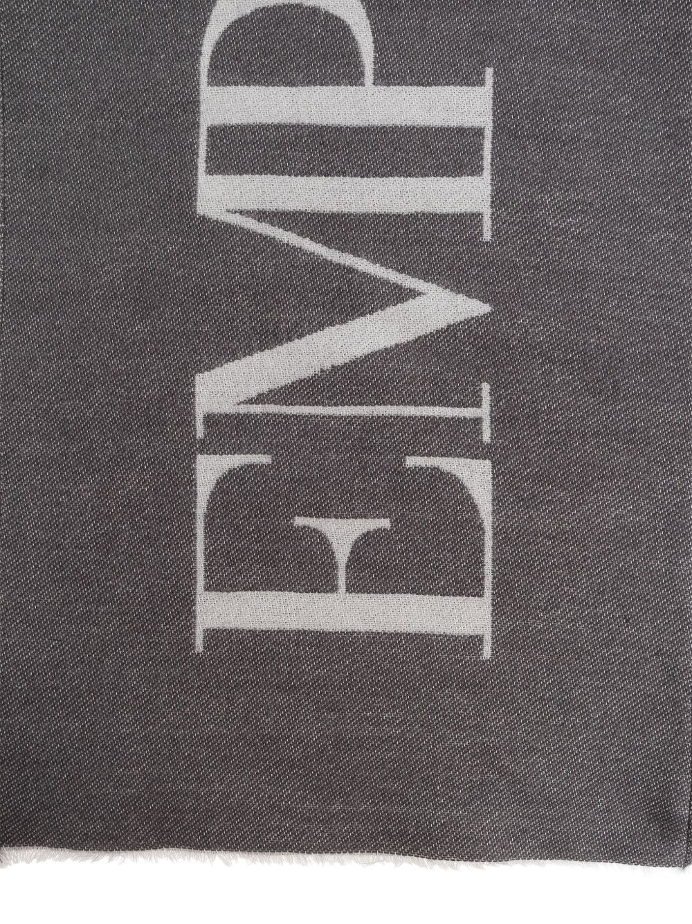 logo wool scarf - 2