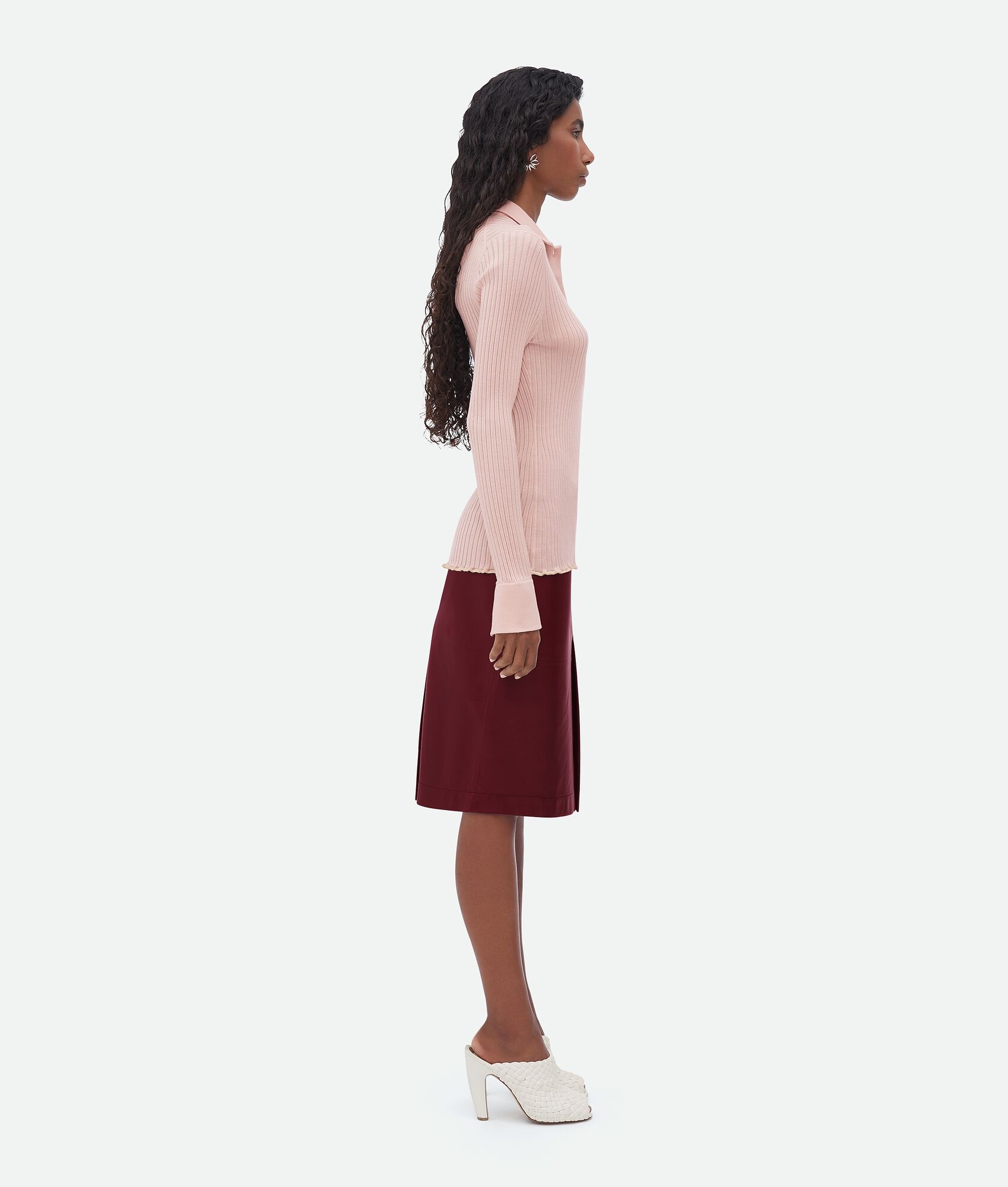 silk cashmere ribbed cardigan - 2