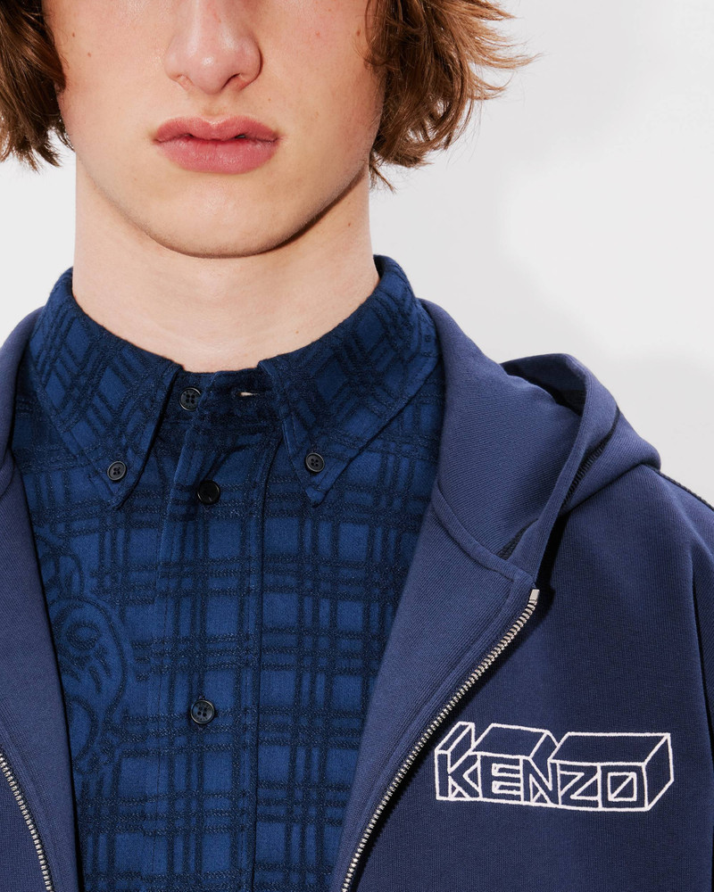 'KENZO Kube' embroidered zipped hoodie 6