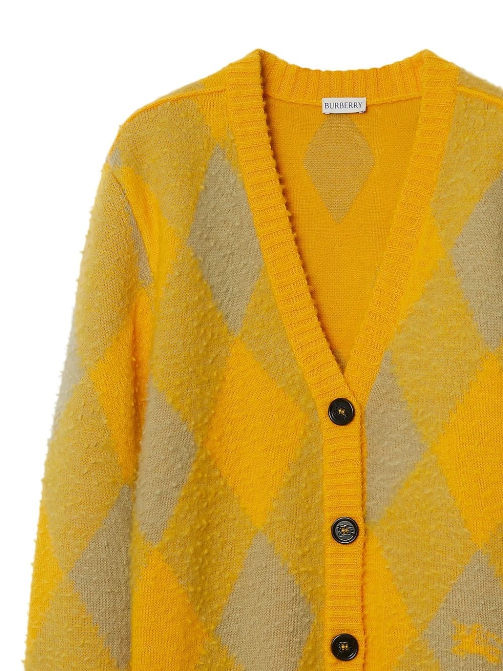 Argyle patterned-jacquard wool cardigan - 2