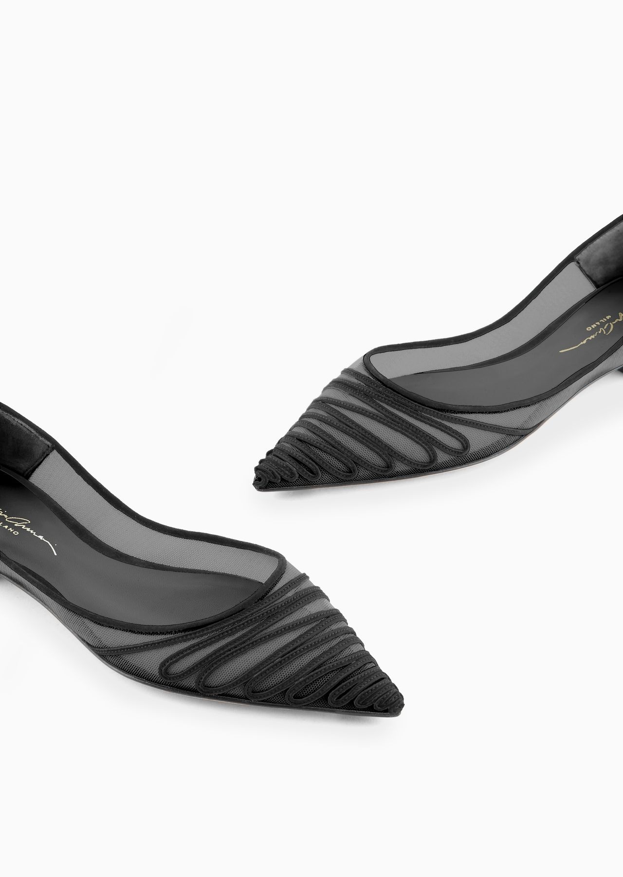 Tulle ballerinas with suede embroidery - 5