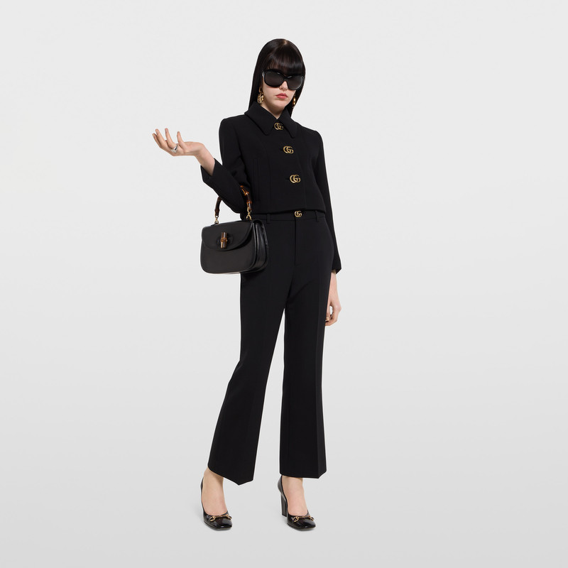 GUCCI Crêpe wool jacket with Double G button outlook