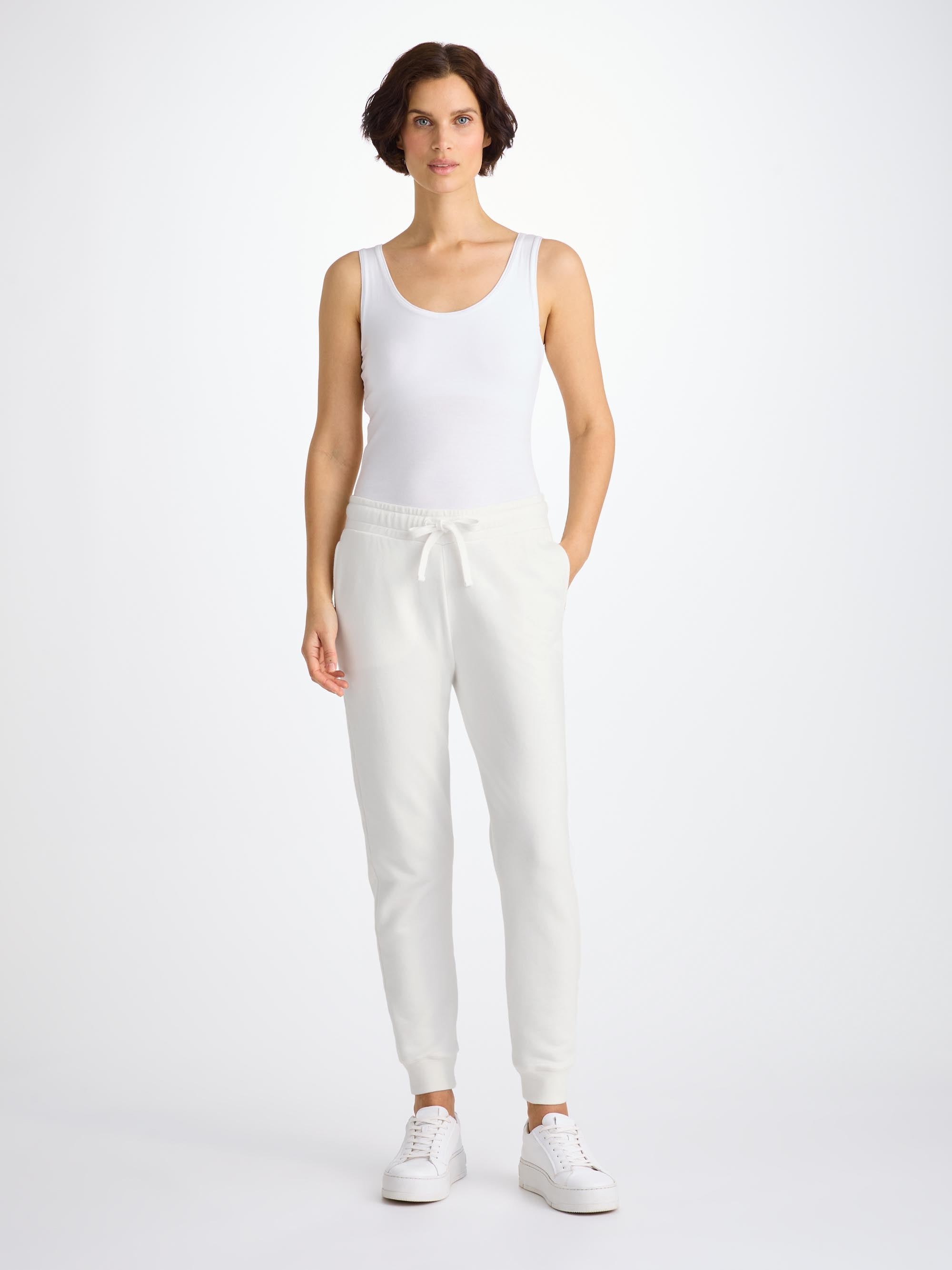 Women's Sweatpants Quinn Cotton Modal White - 3